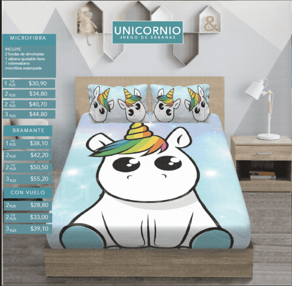 Sábanas Princesas Unicornio