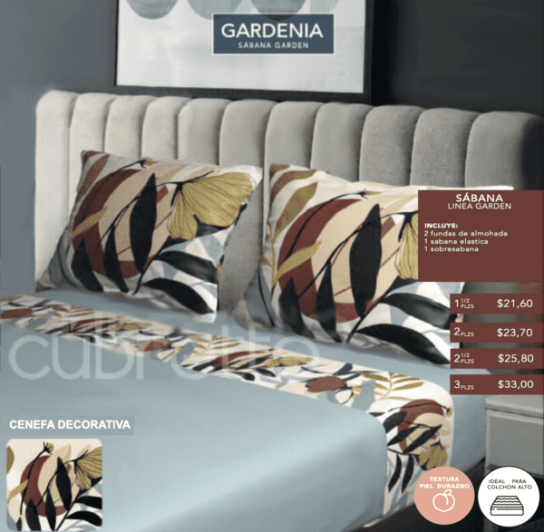 Sábanas Garden Premium Gardenia