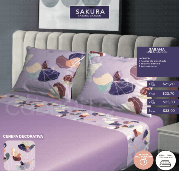 Sábanas Garden Premium Sakura