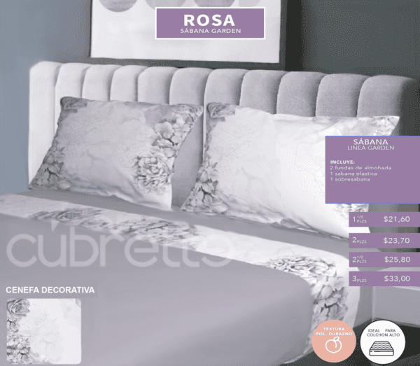 Sábanas Garden Premium Rosa