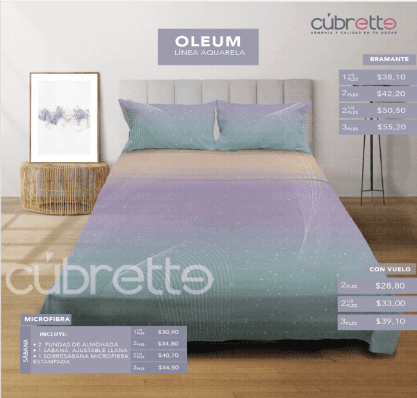 Sábanas Aquarela Oleum