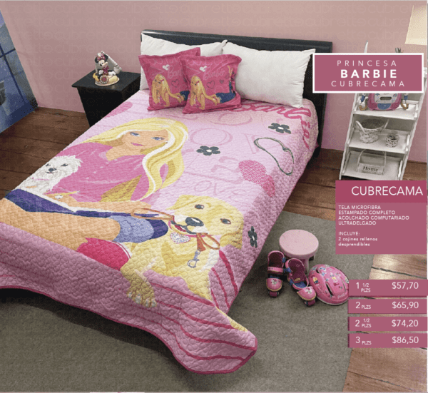 Cubrecamas Princesas Barbie
