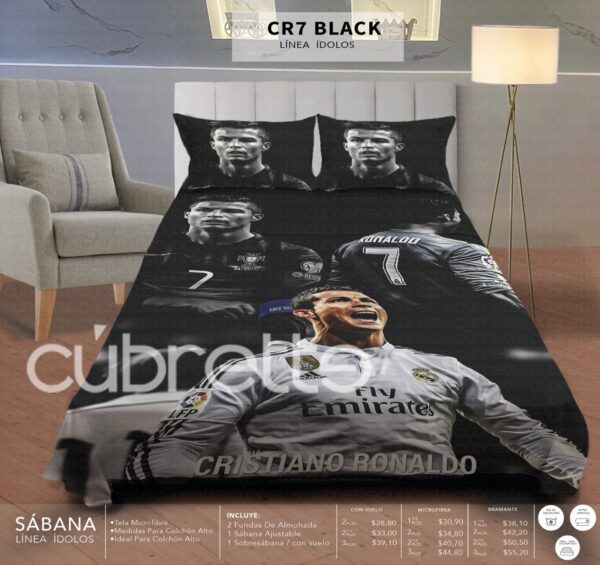 Sábanas Ídolos CR7 Black