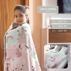 Cobija Térmica Infantil Unicorns