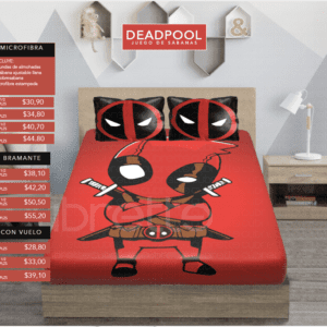 Sábanas Héroes Deadpoolrojo