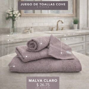 Jgo de Toallas Malva Claro