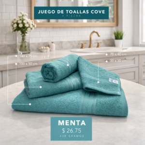 Jgo de Toallas Menta