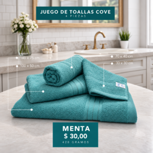 Jgo de Toallas Menta