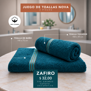 Juego de toalla x2 Zafiro