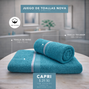 Juego de toalla x2 Capri