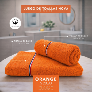 Juego de toalla x2 Orange