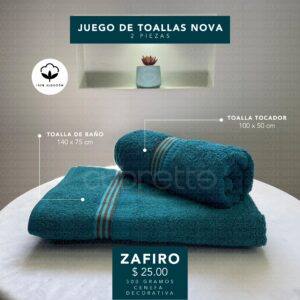 Juego de toalla x2 Zafiro