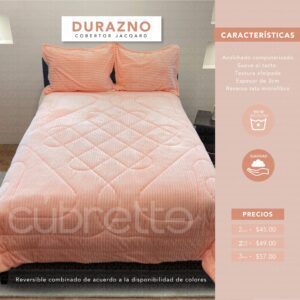 Cobertor Jacqard Durazno