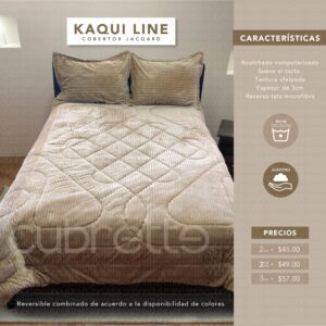 Cobertor Jacqard Kaqui Line