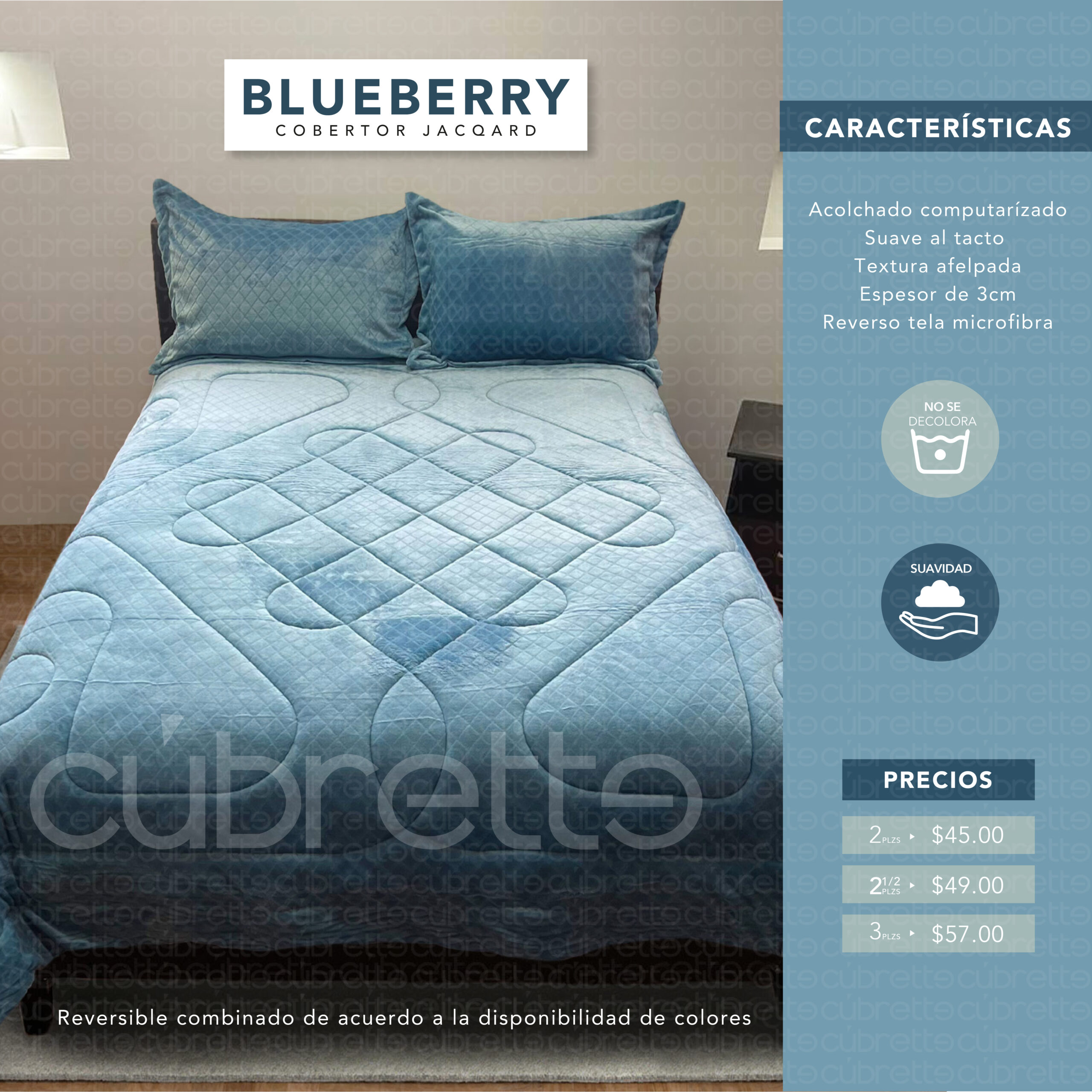 Cobertor Jacqard Blueberry
