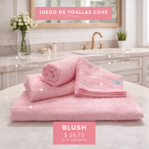 Jgo de Toallas Blush