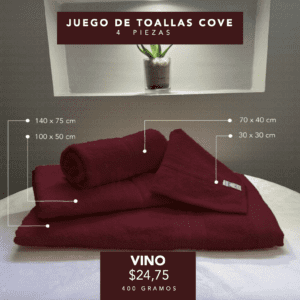 Jgo de Toallas Vino