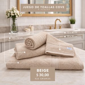 Jgo de Toallas Beige
