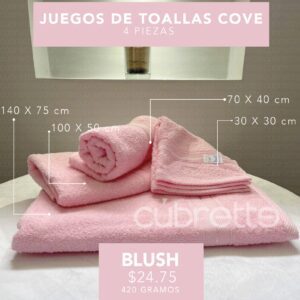 Jgo de Toallas Blush