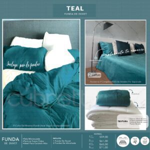 Funda de Duvet Teal