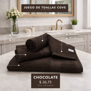Jgo de Toallas Chocolate