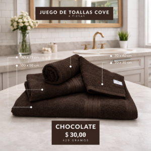 Jgo de Toallas Chocolate