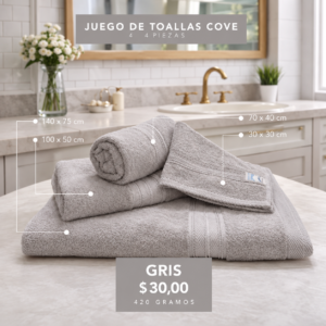 Jgo de Toallas Gris