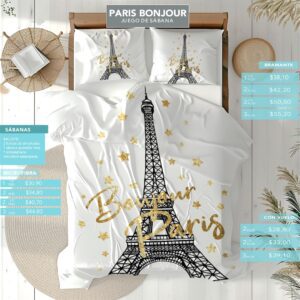 Sábanas Primavera Paris Bonjour