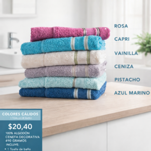 Toallas Nova Colores Cálidos