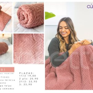 Cobija Jacqard Rubí