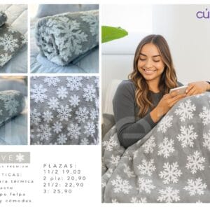 Cobija Jacqard Nieve