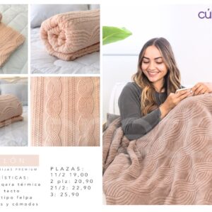 Cobija Jacqard Melón