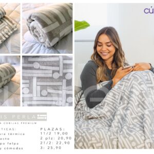 Cobija Jacqard Gris Perla