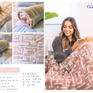 Cobija Jacqard Almendra