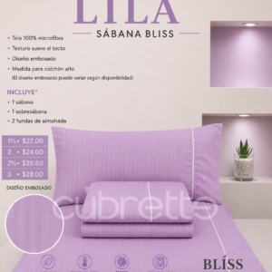 Sábanas Bliss Lila