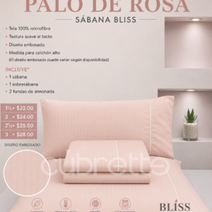 Sábanas Bliss Palo de Rosa