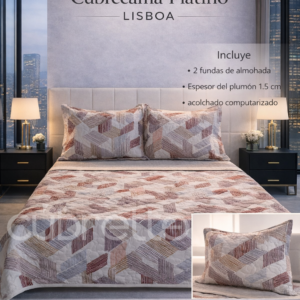 Cubrecama Platino Lisboa