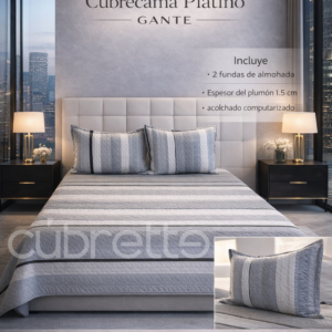 Cubrecama Platino Gante