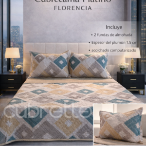 Cubrecama Platino Florencia