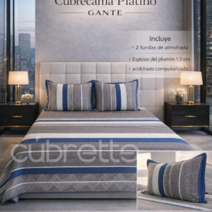 Cubrecama Platino Gante