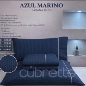 Sábanas Bliss Azul Marino