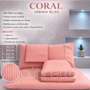 Sábanas Bliss Coral