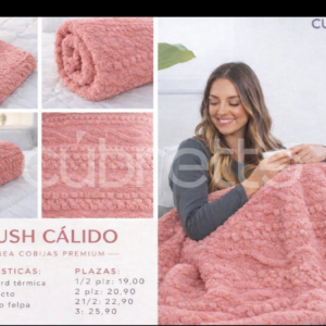 Cobija Jacqard Blush Cálido