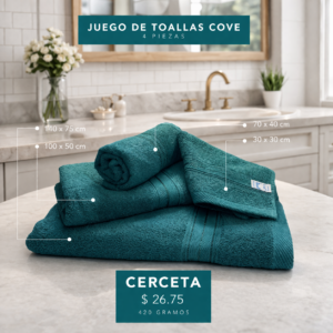 Jgo de Toallas Cerceta