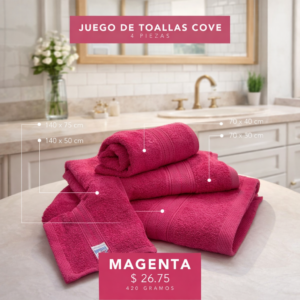 Jgo de Toallas Magenta