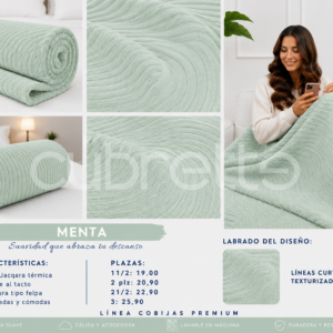 Cobija Jacqard Menta