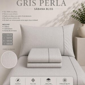 Sábanas Bliss Gris Perla