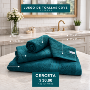 Jgo de Toallas Cerceta