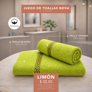 Juego de toalla x2 Limón
