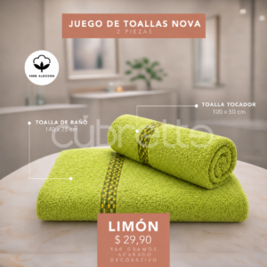 Juego de toalla x2 Limón